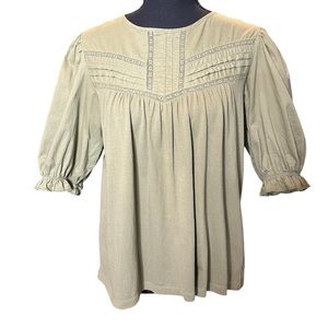 J. Crew Women’s Blouse Green Cotton Size Small